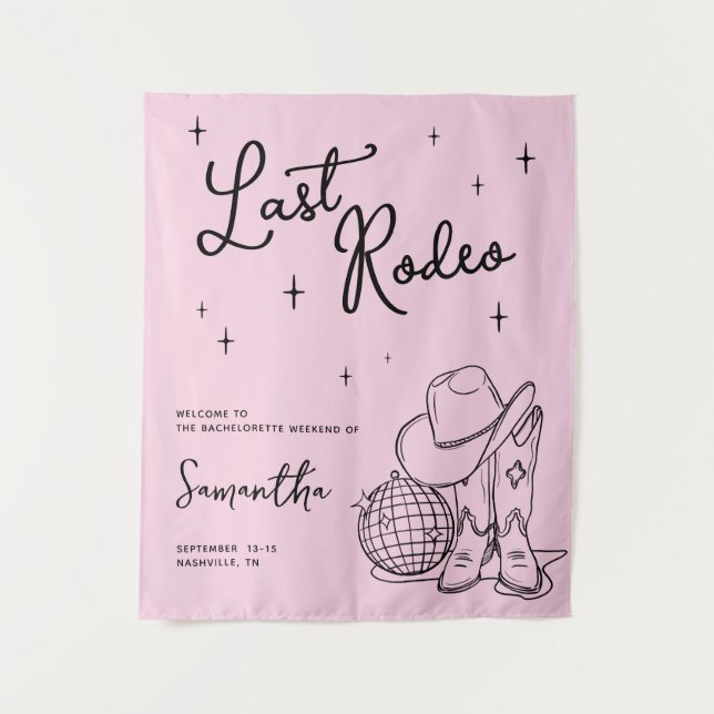Tenture Pink Cowgirl Disco Last Rodeo Bachelorette Party (Devant)