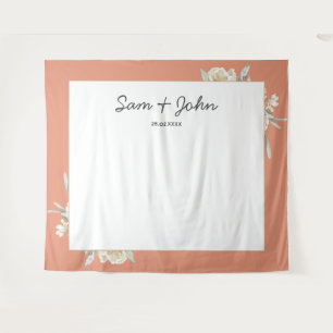 Tenture Pink Fall Automne Mariage Photo Booth Arrière-plan