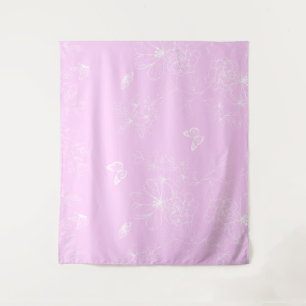 Tenture Pink Floral minimaliste Motif moderne Abstrait
