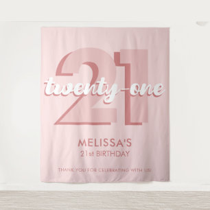 Tenture Pink moderne 21e anniversaire