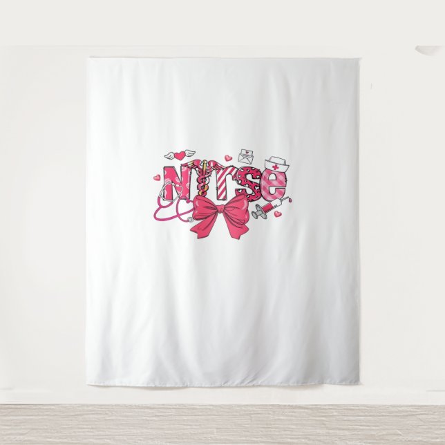 Tenture Pink Valentine Nurse, Valentine Coquette Bow Overs (Devant)