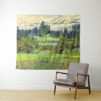 Pins peint aquarelle sur soie