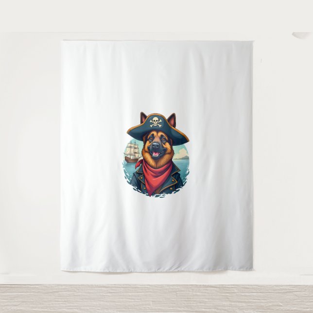 Tenture Pirate de chien berger allemand (Devant)