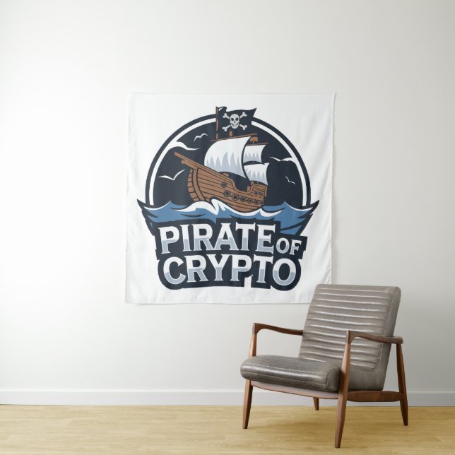 Tenture Pirate de Crypto (En situation)