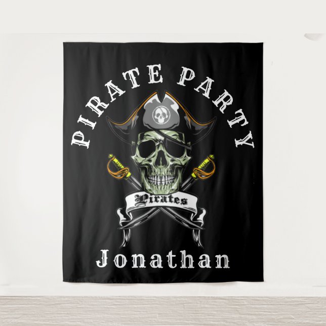 Tenture Pirate Royal  Fond de décor de fête pirate (Devant)