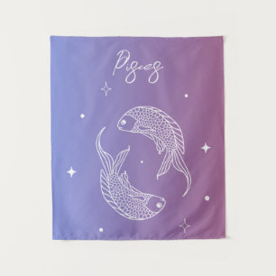 Tenture Pisces zodiac horoscope étoile signe dégradé