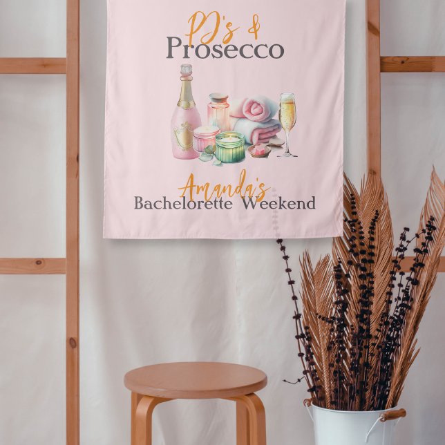 Tenture Pjs et Prosecco Spa rose Bachelorette Party (Créateur téléchargé)