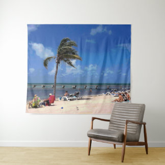 Tenture Plage avec Palm de coco