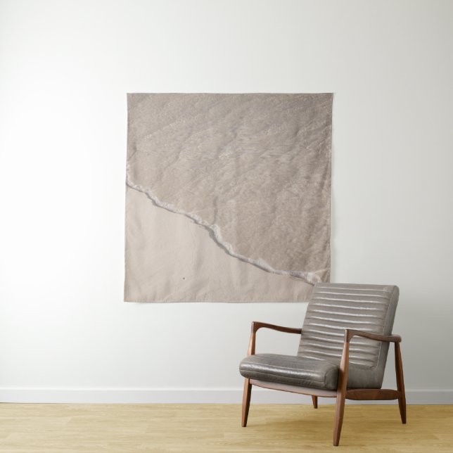 Tenture Plage des Caraïbes Zen Oasis #1 #océan #mur #art (En situation)