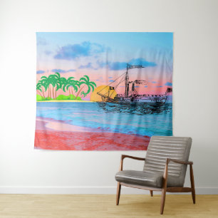 Tenture Plage & Ocean Coastal Art - Peinture sur la plage