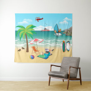Tenture Plaisir au bord de la plage