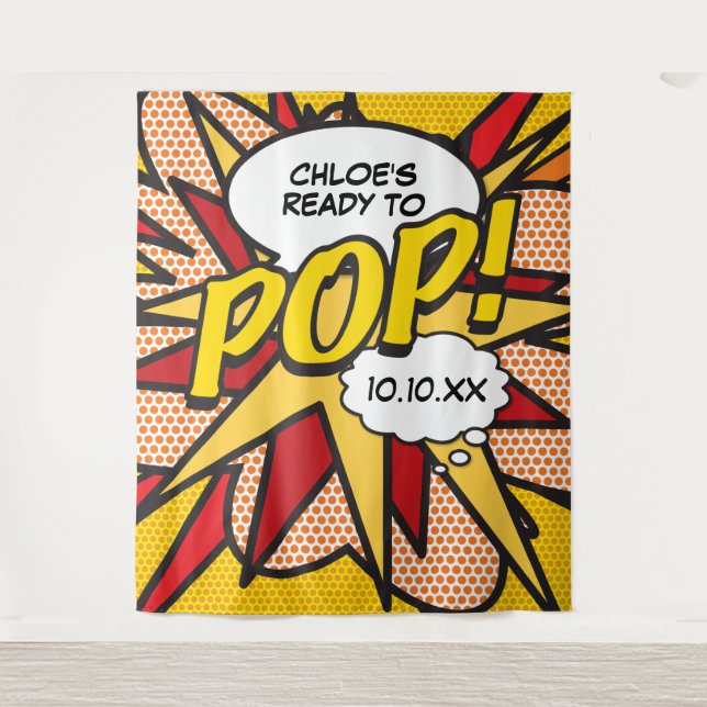 Tenture Plaisir prêt à POP Baby shower Photo Booth (Devant)