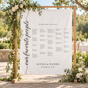 Tenture Plan de table de mariage alpha pour nos personnes