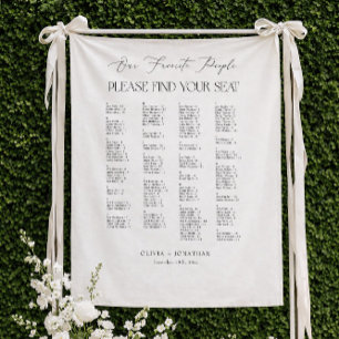 Tenture Plan de table de mariage élégant en ordre alphabét