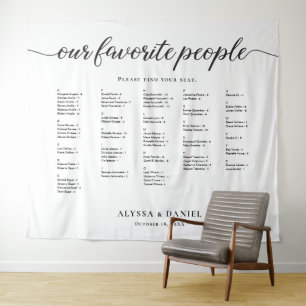Tenture Plan de table de mariage par ordre alphabétique Ou