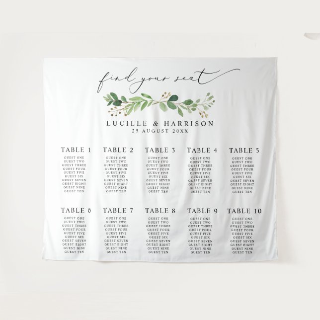 Tenture Plan Mariage de verdure moderne (Devant (Horizontal))