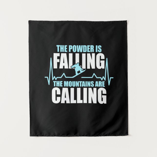 Tenture Planche à neige Powder Is Falling (Devant)