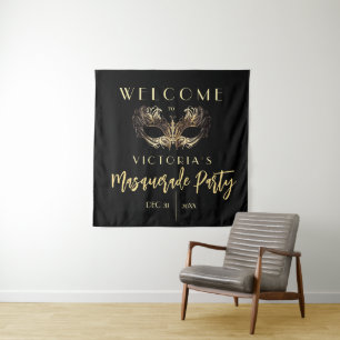 Tenture Planches en mousse pour fête d'anniversaire Masque