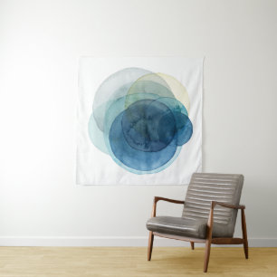 Tenture Planètes en évolution - Cercles d'aquarelle