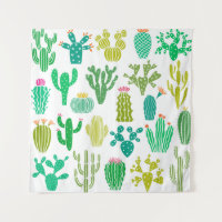 Plante de cactus et jeu de fleurs vintage isolé su