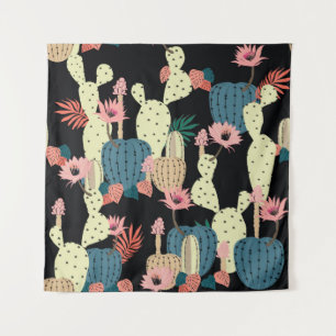 Tenture Plante de Cactus : Motif botanique Vintage