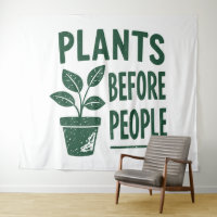Plantes drôles avant les gens Art de tampon à encr