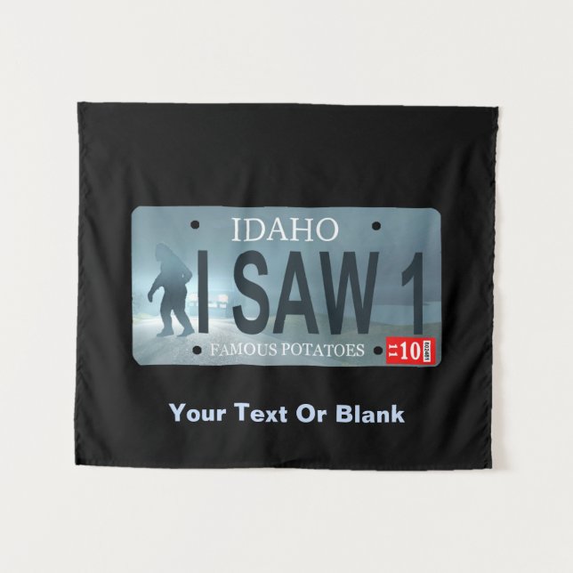Tenture Plaque de licence Idaho "I Saw 1" Sasquatch (Devant (Horizontal))