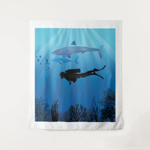 Tenture Plongée de requin Plongée plongée