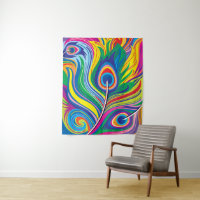 Plumes de paon Art Abstrait
