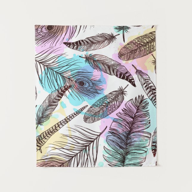 Tenture Plumes de paquetage (Devant)