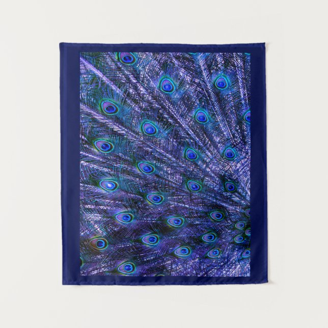 Tenture Plumes violettes Peacock Couverture bébé (Devant)