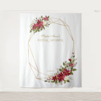 Poinsettia Rouge Or Prop de Photobooth pour Mariag