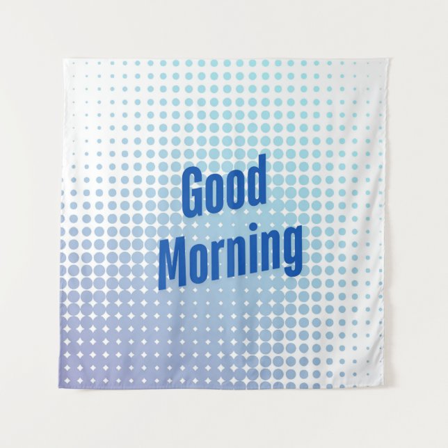 Tenture Points Bleus du bon matin (Devant)