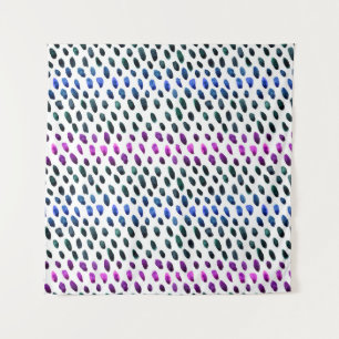 Tenture Points colorés : motif d'aquarelle style Memphis