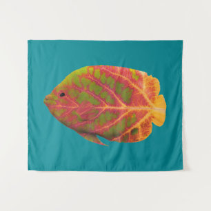 Tenture Poisson tropique feuille d'Aspen 1