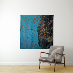 Tenture Poissons Et Récifs Colorés