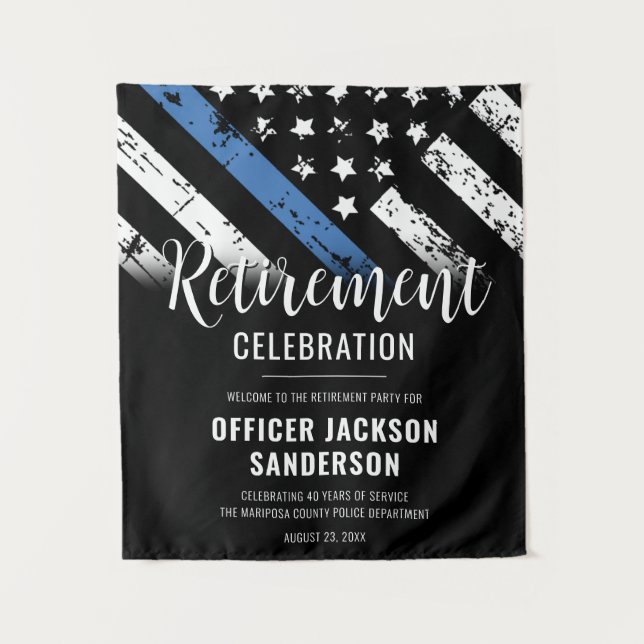 Tenture Police Retraite Parti de l'application de la loi B (Devant)