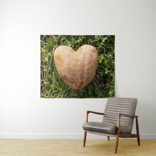 Tenture Pomme de terre en forme de coeur