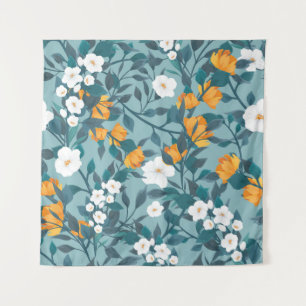 Tenture Pomme Florale : Motif en floraison Motif.