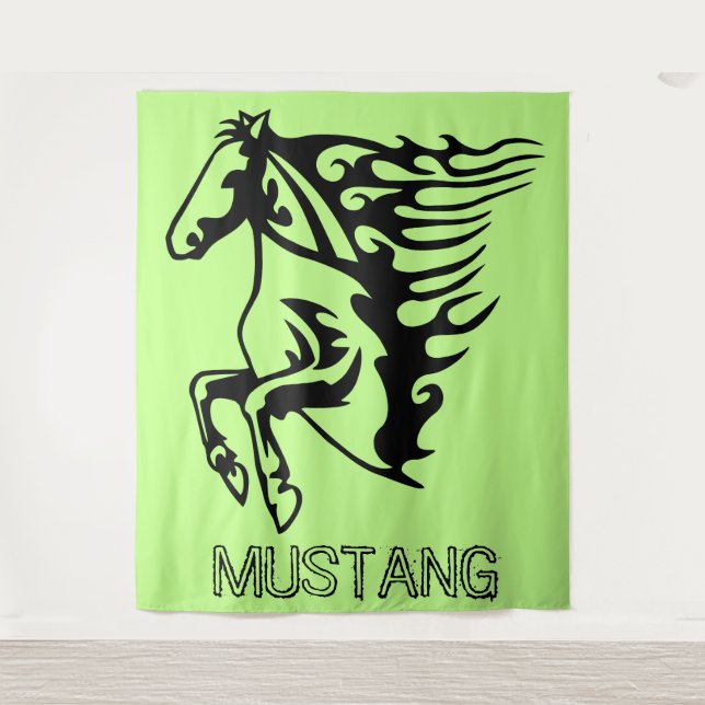 Tenture Poney Cheval Étalon Coursier Attrapeur Citron (Devant)