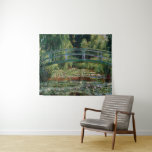 Tenture Pont japonais sur l'étang Lily par Monet<br><div class="desc">Visitez mon magasin pour plus de design intéressant et plus de choix de couleurs => zazzle.com/iwheels*</div>