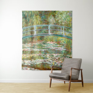 Tenture Pont sur l'étang de Nymphéas   Claude Monet   