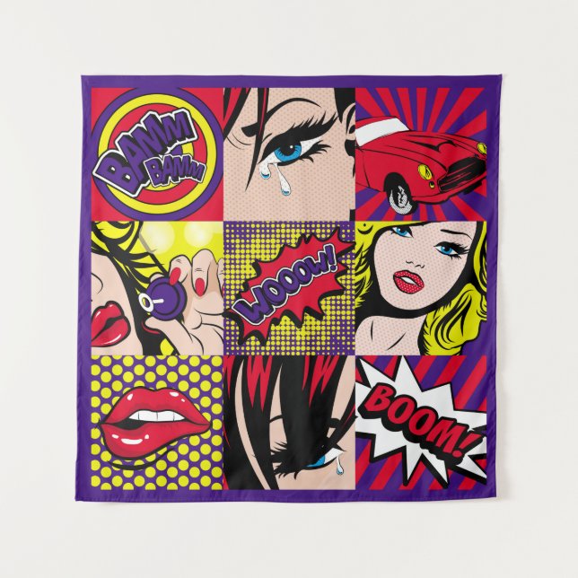 Tenture Pop art Card Illustration art, pop, beau, comique, (Devant)
