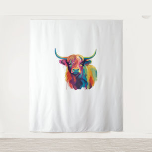Tenture Pop Art coloré Highland Cow Classic T-Shirt