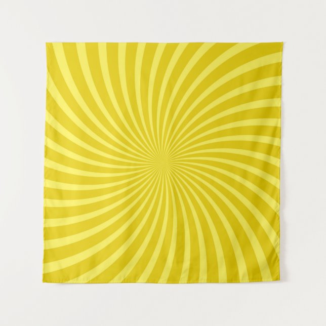 Tenture Pop art yellow background,  retro comic rays illus (Devant)