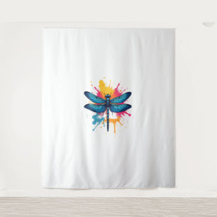 Tenture Pop coloré artistique Art peint libellule