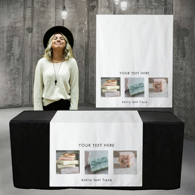 Tenture Pop Up Shop Table Runner Banner Business 3 Photos (Pop Up Shop Table Runner Banner Business 3 Photos Tapestry)