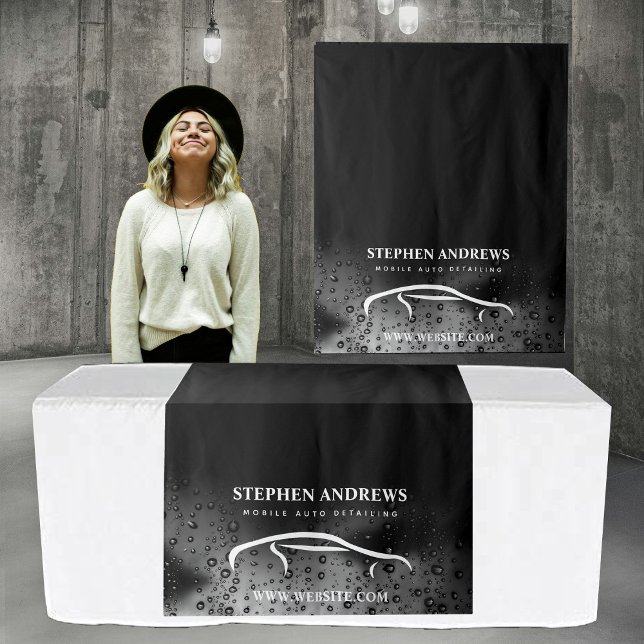 Tenture Pop Up Shop Table Runner Banner Business Car Wash (Pop Up Shop Table Runner Banner Business Car Wash Tapestry)