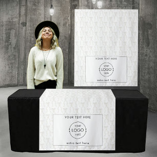 Tenture Pop Up Shop Table Runner Banner Business Logo Bow