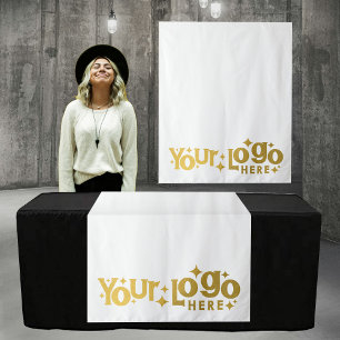Tenture Pop Up Shop Table Runner Banner Business Logo Gold